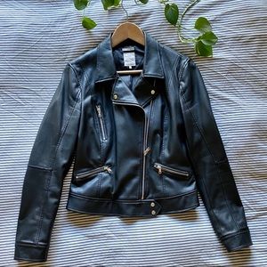 Zara’s faux leather jacket